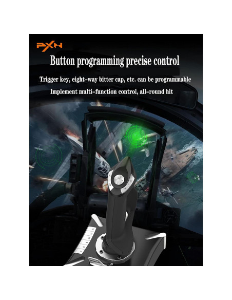 Joystick de vuelo PXN-2119Pro con vibración para PS4/PC