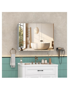 Gabinete de Medicina Umeiga con Espejo 25x33cm Plateado