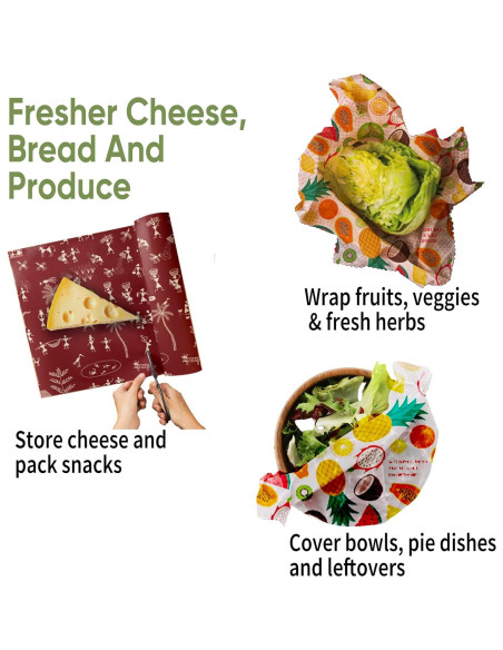 Envoltura de Cera de Abeja Reutilizable 1 Metro Multicolor