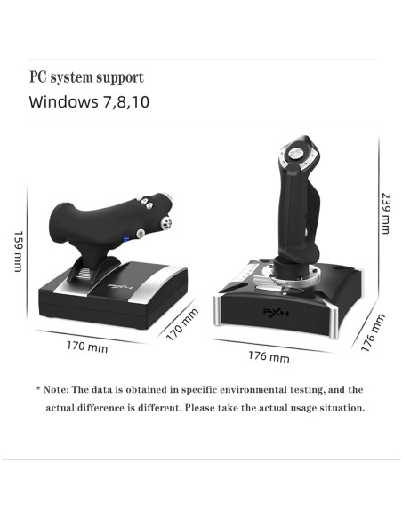 Joystick de vuelo PXN-2119Pro con vibración para PS4/PC