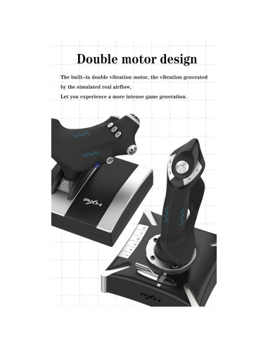 Joystick de vuelo PXN-2119Pro con vibración para PS4/PC