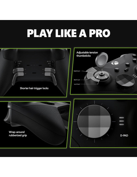 Controlador Inalámbrico Xbox Elite Series 2 - Negro - PC y Consolas