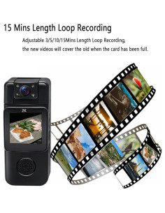 Cámara Corporal Genérico 2K con Visión Nocturna y 128GB 2