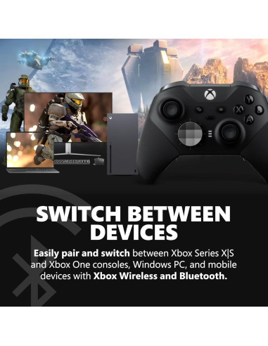 Controlador Inalámbrico Xbox Elite Series 2 - Negro - PC y Consolas