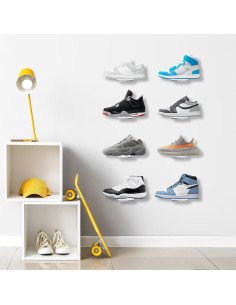 Estante Flotante para Zapatos Houseables, Acrílico Transparente, 6 Piezas 2