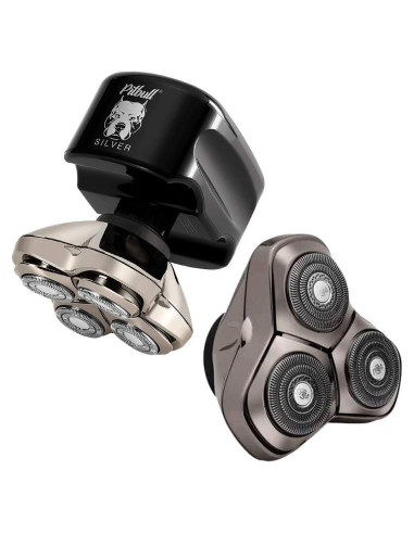 Afeitadora eléctrica Skull Shaver Pitbull Plata PRO + 3 cuchillas