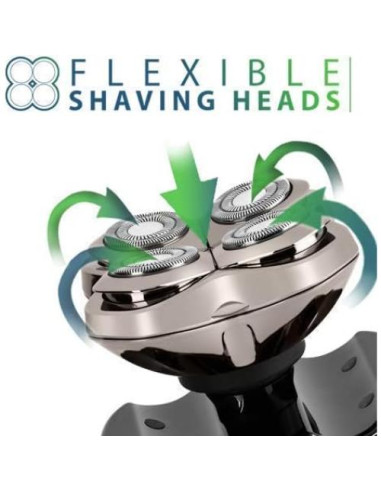 Afeitadora eléctrica Skull Shaver Pitbull Plata PRO + 3 cuchillas