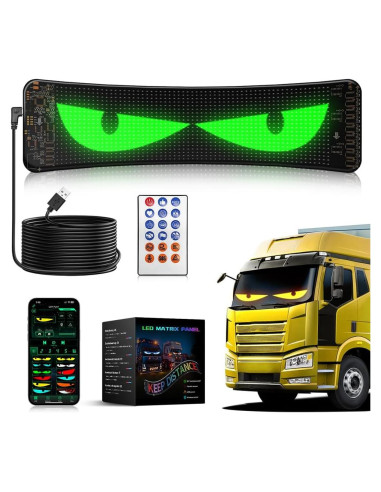 Ojos LED para Parabrisas de Coche DJWFARR 35cm Luz Diablo