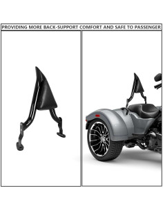 Respaldo Sissybar Negro DreDoggMoto para Harley FLRT 2015-2024 2
