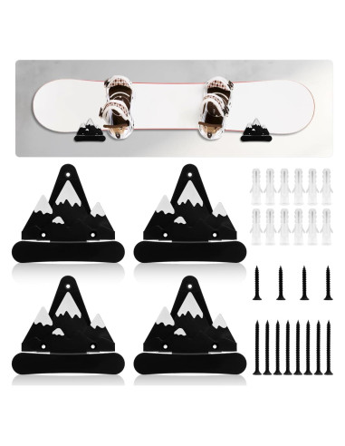 Soportes de Exhibición para Snowboard Gosknor 4 Pcs Montaje Pared