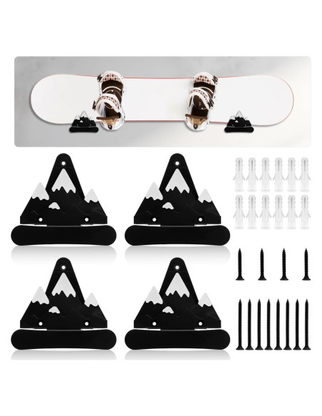 Soportes de Exhibición para Snowboard Gosknor 4 Pcs Montaje Pared