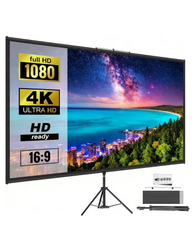 Pantalla de Proyección Portátil 80" 4K TWJouko con Trípode