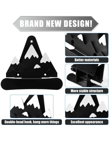 Soportes de Exhibición para Snowboard Gosknor 4 Pcs Montaje Pared