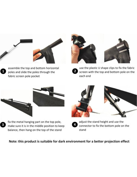 Pantalla de Proyección Portátil 80" 4K TWJouko con Trípode