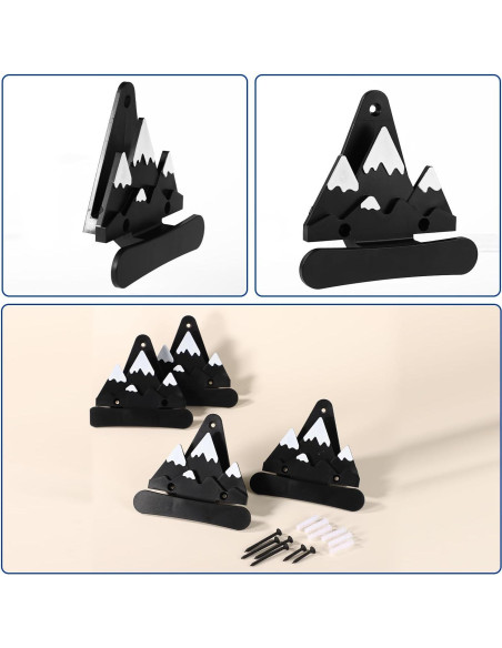 Soportes de Exhibición para Snowboard Gosknor 4 Pcs Montaje Pared