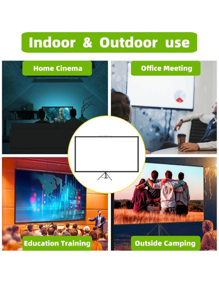 Pantalla de Proyección Portátil 80" 4K TWJouko con Trípode