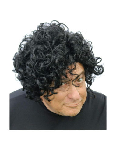 Peluca rizada negra para disfraz de príncipe - City Costume