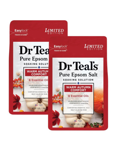 Baño de Sal Epsom Puro Dr Teal's Otoño 2 x 1.36 kg