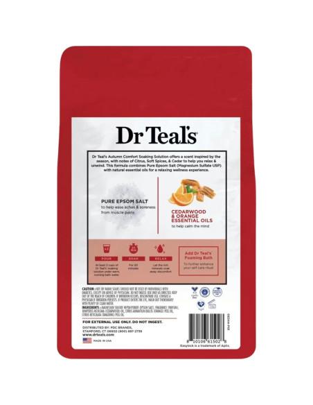 Baño de Sal Epsom Puro Dr Teal's Otoño 2 x 1.36 kg