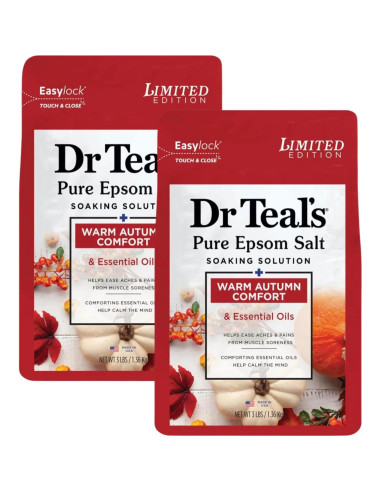 Baño de Sal Epsom Puro Dr Teal's Otoño 2 x 1.36 kg