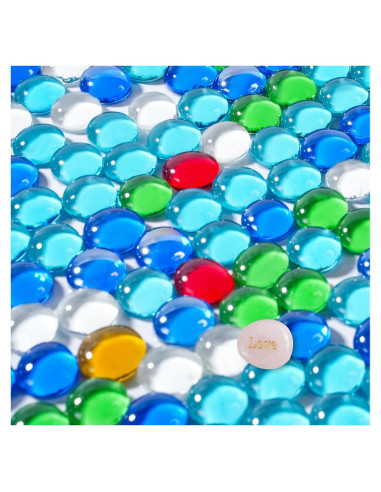 Perlas de Vidrio Planas SIDONG 2.27 kg Multicolor para Jarrones