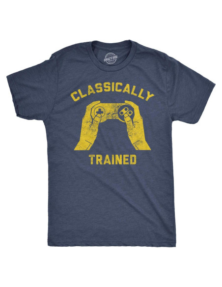 Camiseta Clásicamente Entrenada para Hombres - Navy Jaspeado