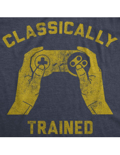 Camiseta Clásicamente Entrenada para Hombres - Navy Jaspeado 2