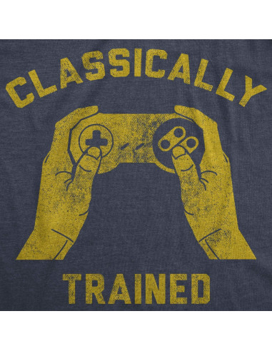 Camiseta Clásicamente Entrenada para Hombres - Navy Jaspeado