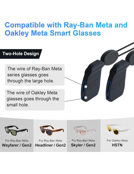 Correa Ajustable para Gafas HiBloks 3Pcs Ray-Ban y Oakley