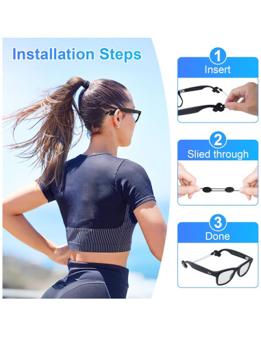 Correa Ajustable para Gafas HiBloks 3Pcs Ray-Ban y Oakley