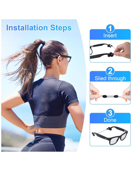 Correa Ajustable para Gafas HiBloks 3Pcs Ray-Ban y Oakley