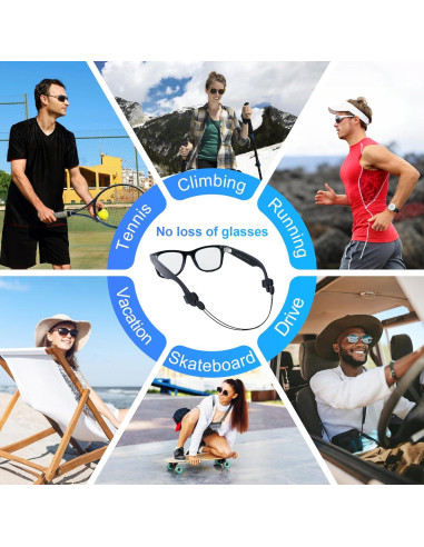 Correa Ajustable para Gafas HiBloks 3Pcs Ray-Ban y Oakley