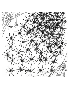 160 Arañas Falsas de Plástico RAINFLOW para Halloween