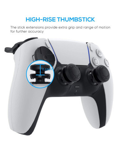 Kit Accesorios PS5 MENEEA Empuñaduras y Gatillos Antideslizantes