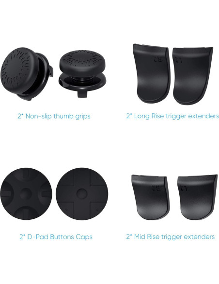 Kit Accesorios PS5 MENEEA Empuñaduras y Gatillos Antideslizantes