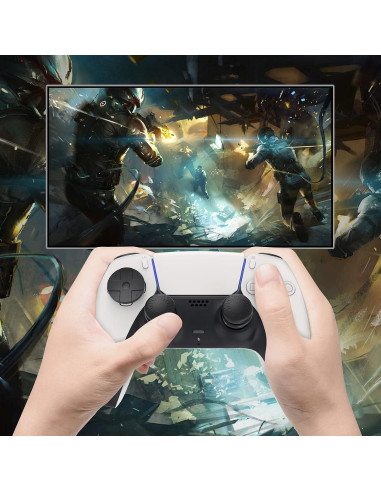 Kit Accesorios PS5 MENEEA Empuñaduras y Gatillos Antideslizantes