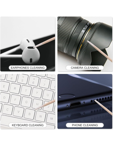 200 Hisopos de Algodón Punta Afilada SUTOKAKA 6.78 cm