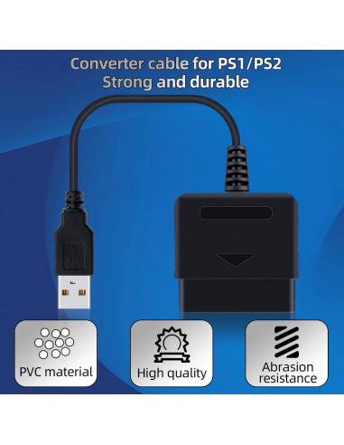 Adaptador USB OSTENT para Controlador PS1/PS2 a PC