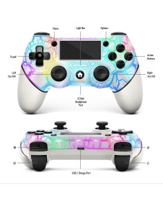 Controladores Inalámbricos AceGamer 2 Pack PS4 RGB Turbo 2