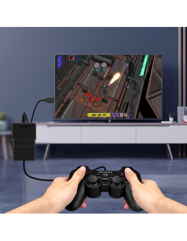 Adaptador USB OSTENT para Controlador PS1/PS2 a PC