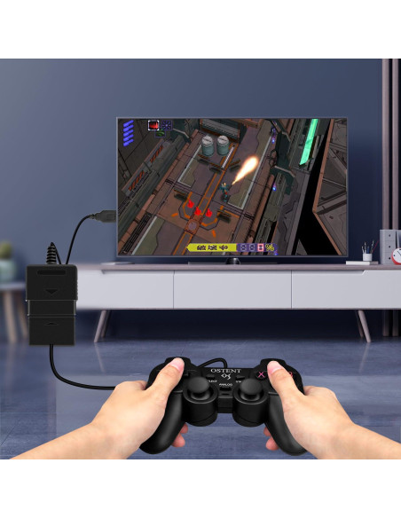 Adaptador USB OSTENT para Controlador PS1/PS2 a PC