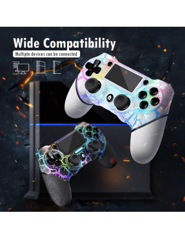 Controladores Inalámbricos AceGamer 2 Pack PS4 RGB Turbo