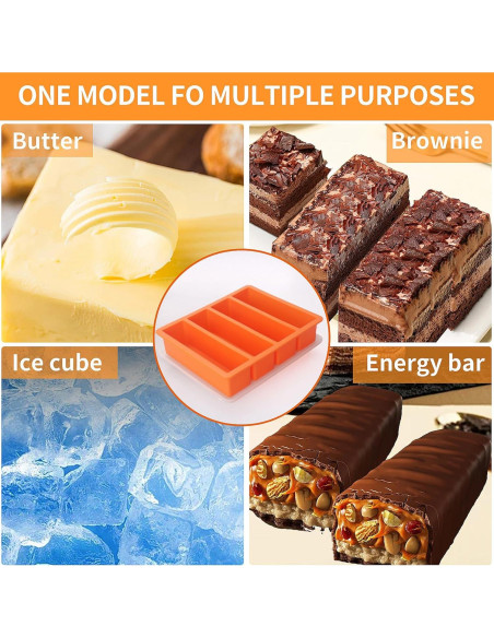 Bandeja de Hielo Grande Witice 2 Paquetes Silicona Naranja