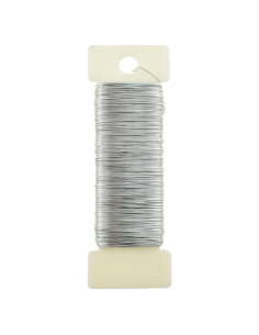 Alambre Floral HAHIYO 26 Gauge Plateado 35 Metros para Manualidades