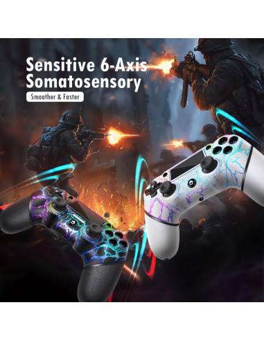 Controladores Inalámbricos AceGamer 2 Pack PS4 RGB Turbo