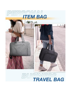 Bolsa de Viaje Duffle BAGSMART Negra con Compartimento para Laptop 2