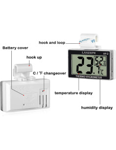 Termómetro Higrómetro Digital para Reptiles 2 Paquetes 2