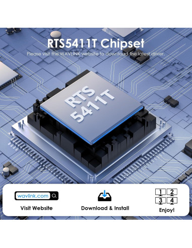 Divisor HDMI 4 Puertos WAVLINK USB-C 4K para Múltiples Monitores