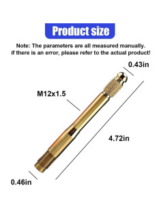 Pin de Alineación de Rueda ZIMISI M12x1.5 Acero Inoxidable 2