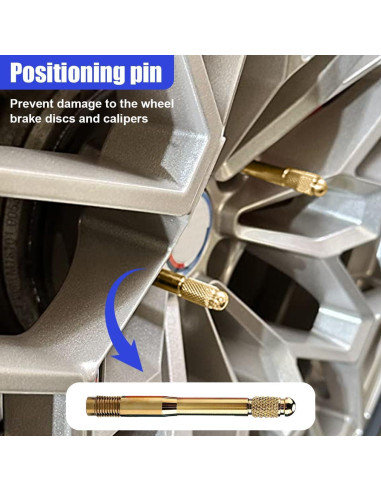 Pin de Alineación de Rueda ZIMISI M12x1.5 Acero Inoxidable